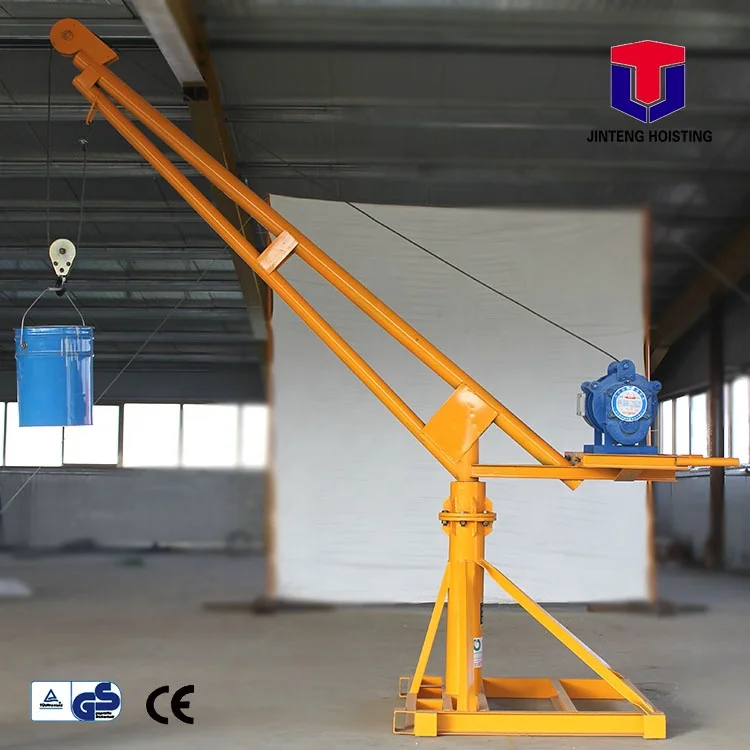 Power Mini Crane Durable 1000kg 60m 380V Lifting Equipment Mini Portable Mobile Manual Jib Crane Outdoor Lifting Portable Crane