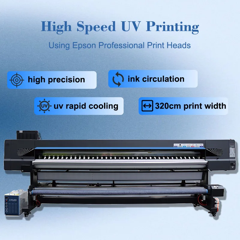 Custom Roll-to-roll Uv Precision Inkjet hd I3200 Big Printer Digital Carpet Printing Machine for Banners