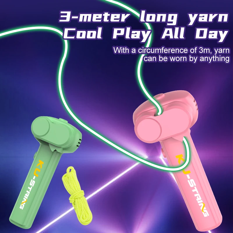 Glow in the Dark Rope Launcher Toy Rope Launcher Blacklight String Shooter With Quick-zip Rope & Loop Launcher
