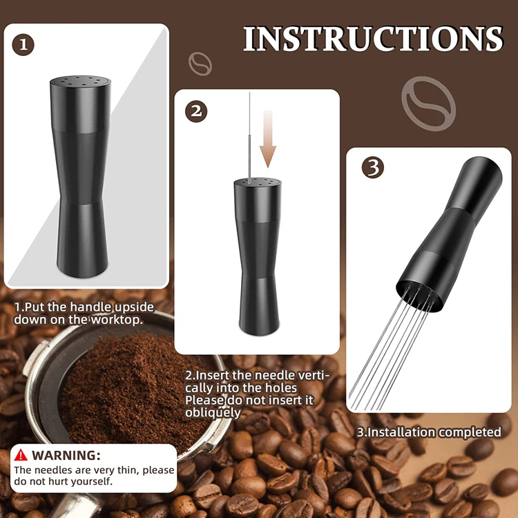 Espresso Coffee Stirrer, Stainless Steel Mini Whisk Wood Handle Espresso  distributor Tools for Espresso Stirring Distribution – Professional Coffee  Powder Stirring Tool 