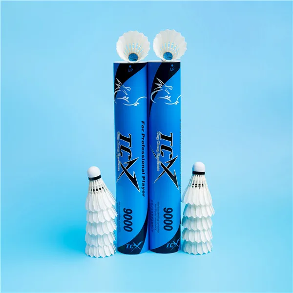 Превосходный завод, оптовая продажа, воланы для бадминтона, свежие перьевые воланы для международного турнира