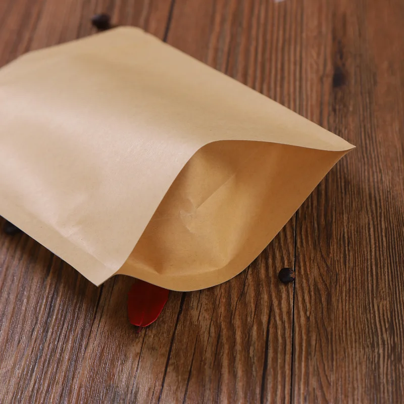 Custom Biodegradable Kraft Paper Stand Up Child Proof Zip Lock Packaging Bags For Snacks and Bars