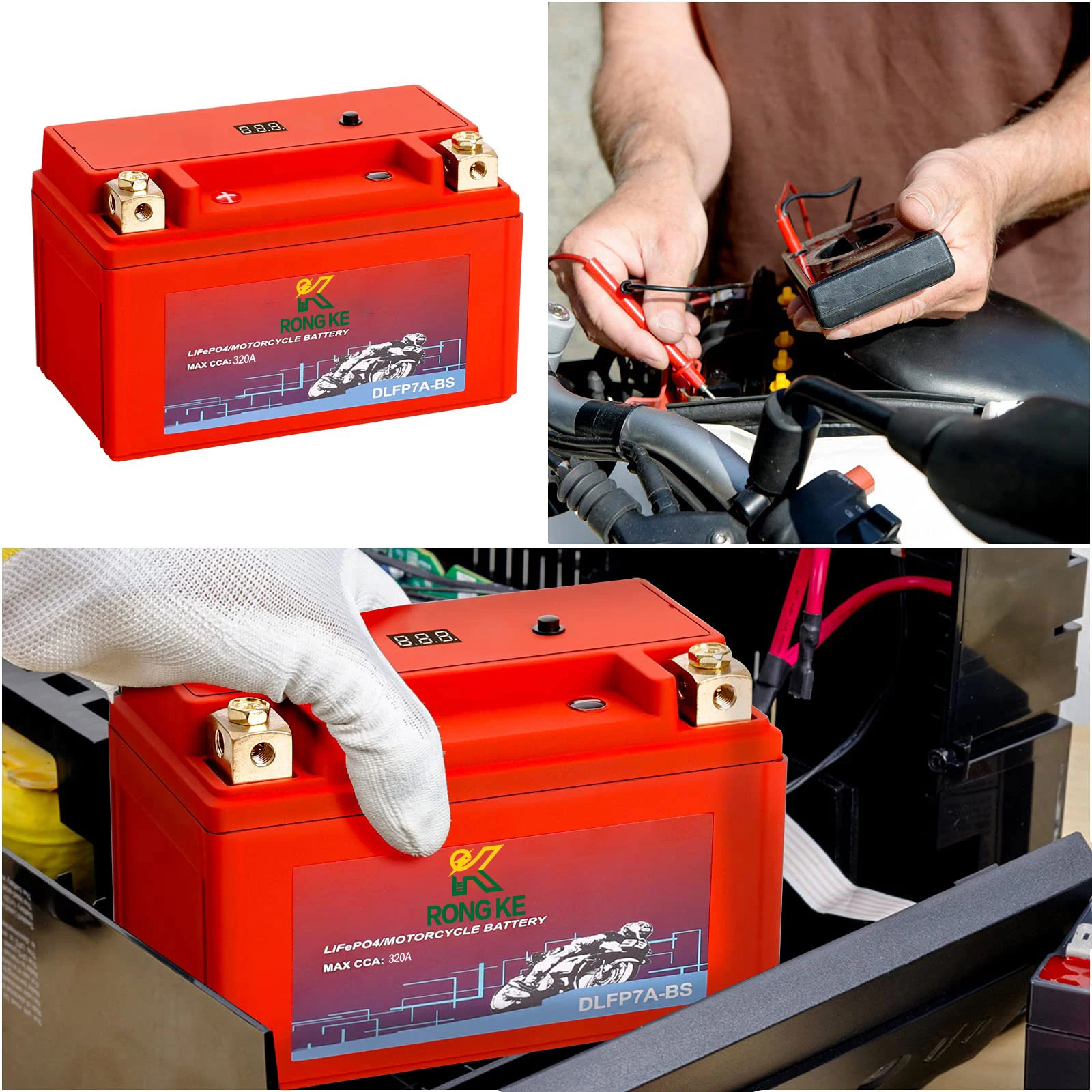320 Cca Lifepo4 Lithium Motorcycle Battery Pack 12v 5ah Dlfp7abs