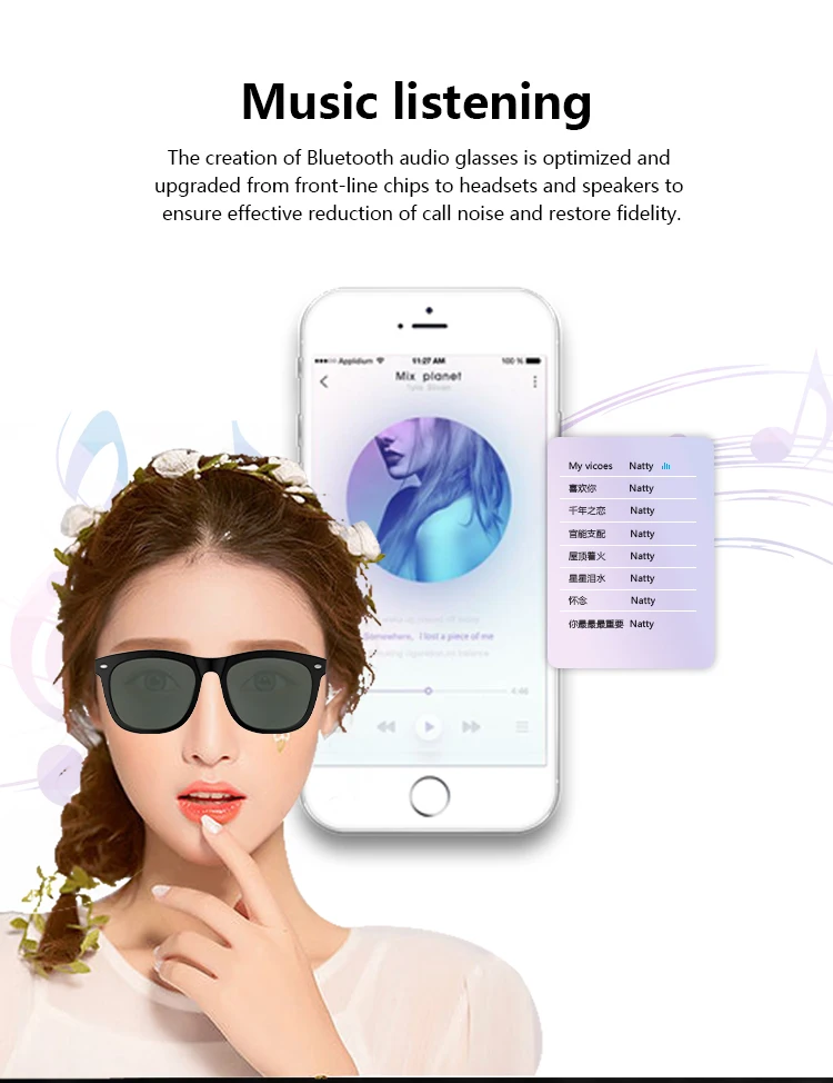 Swollen Multifunctional Smart Bt Glasses Answer Phone Calls And Listen To Music - Buy Smart Glasses