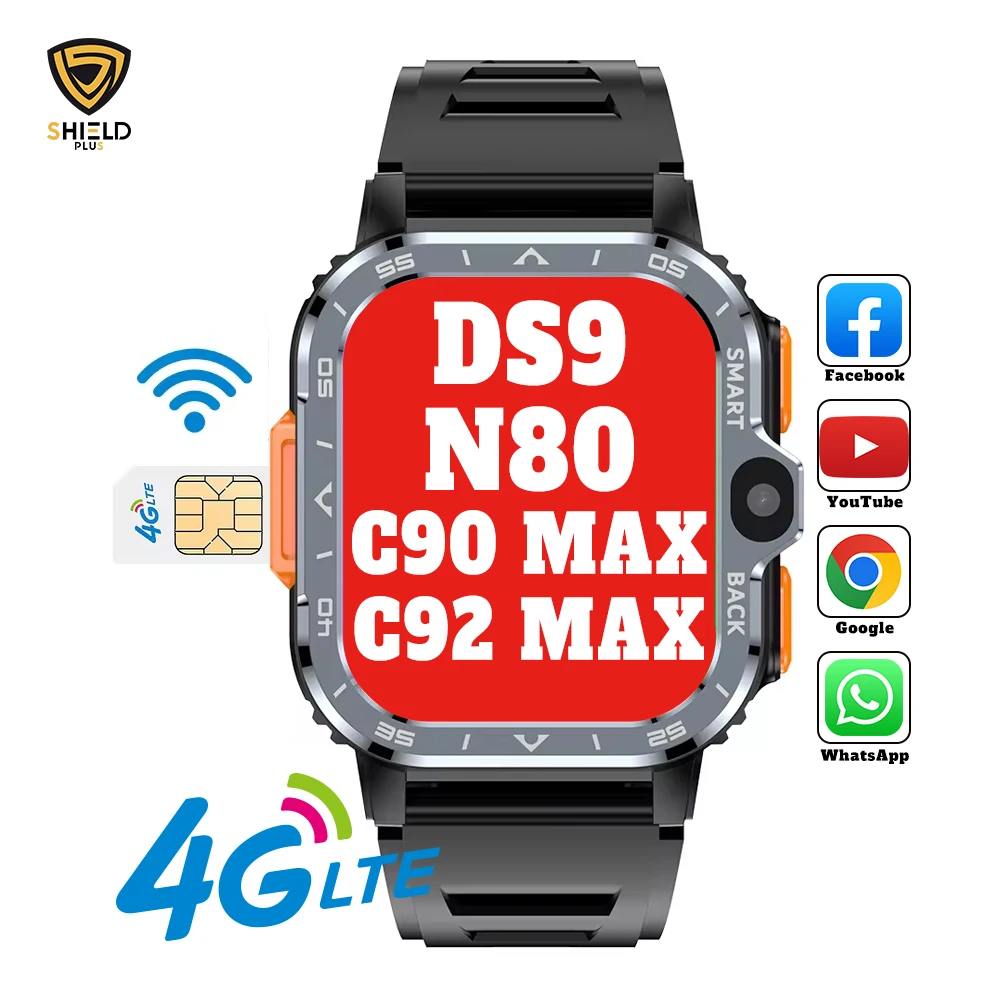 C90 C90 Max Smart Watch with Wifi and Sim Card 4g Multi-language Options Dw88 ultra Smart Watch 4g DS9 Relojes Smart Watch2023