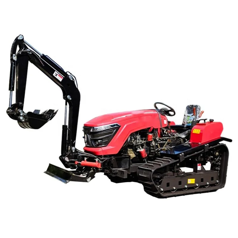 New Multi Functional Crawler Micro Tiller Self Propelled Rotary Tiller Ditching Small Agricultural Field Crawler Tractor