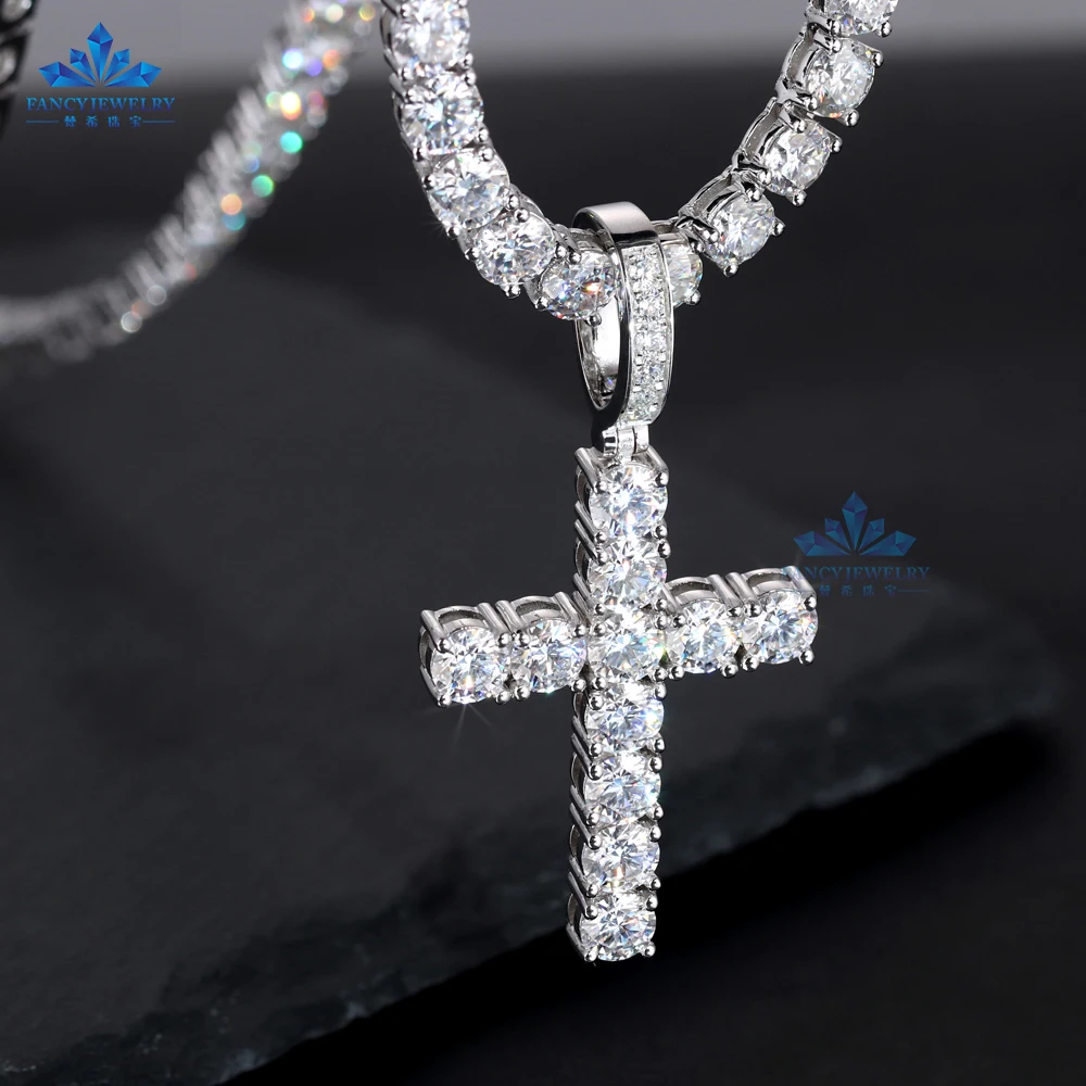 Collier Croix En Argent Sterling 925 Avec Tanzanite & Chrome Diopside - Pierre Naturelle - Fait Main - 18 Pouces