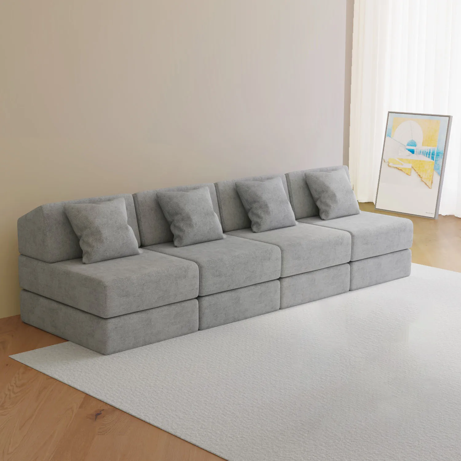 Factory Customize 3 in 1 L-Shape Sofa Set Furniture Living Room Sectional Sofa Modern Design Corner Sofa Kids Lounge Furniture
