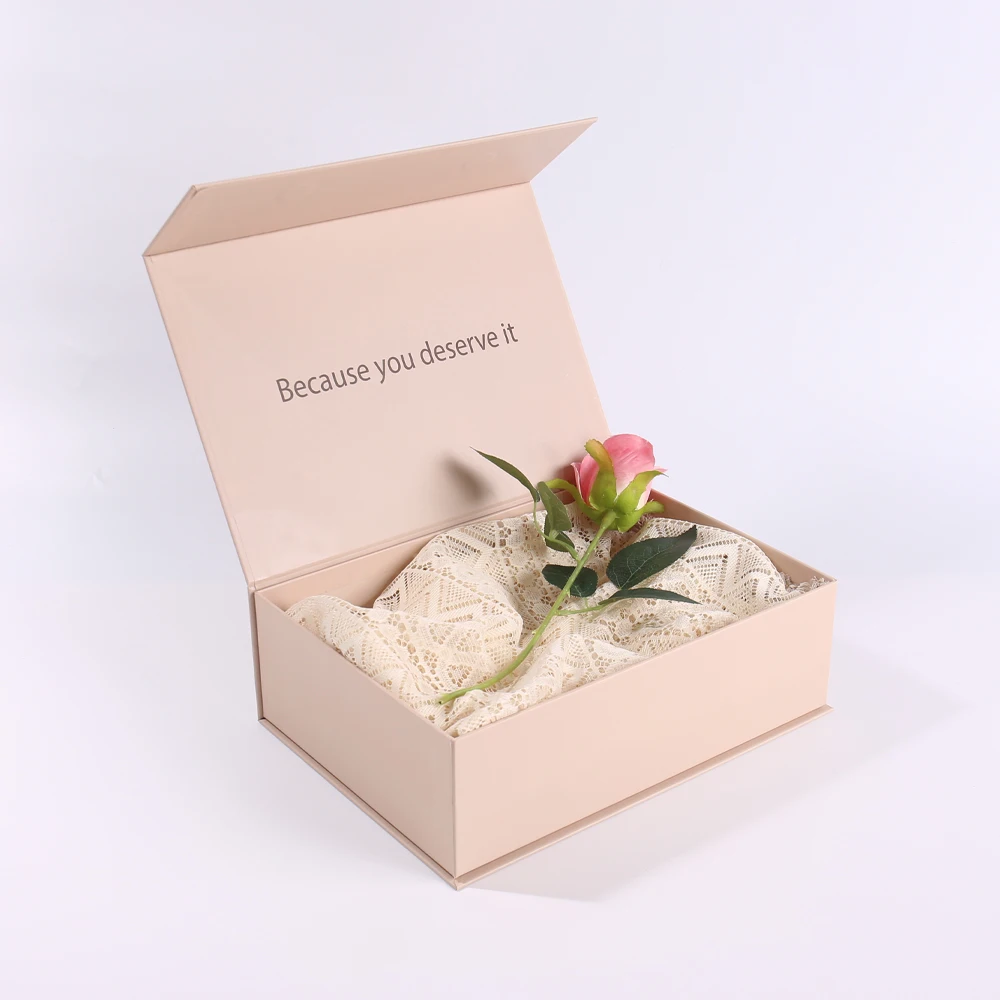 product custom high end flip paper box for scarf packaging hot stamping printed rigid magnetic cover embossing elegant gift packaging-0
