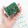 Transparent Green Flat Faceted-Gold plated
