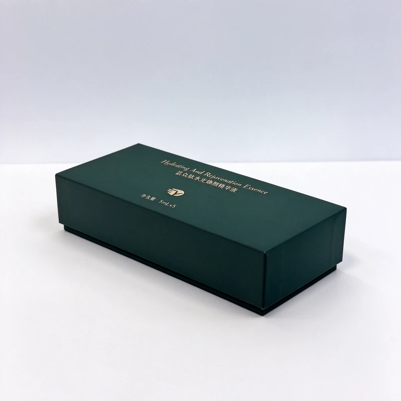 Custom Rigid Skincare Gift Box Luxury Essence Bottle Packaging Box with Custom EVA Insert for Cosmetic Serum Set