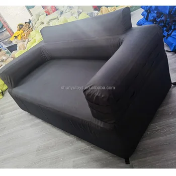 Factory direct sale durable portable inflatable sofa with Built-in air pump and buggy bag for sales