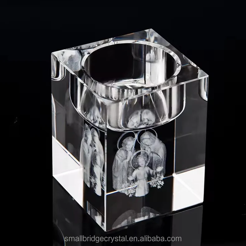 Customized Tealight Holder Centerpieces Wedding / First Holy Decorations Gifts  Cheap Crystal Candle Holder Centerpieces details