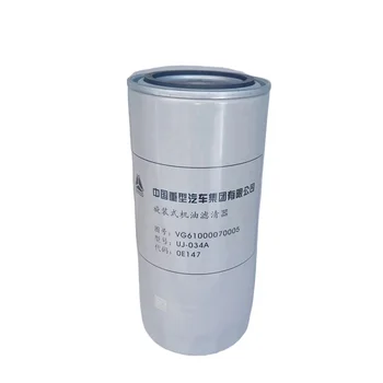 Sinotruk HOWO Cement Mixer Semi Trailer Tractor Mining Dump Truck Engine Spare Parts Spin On Oil Filter UJ-034A VG61000070005