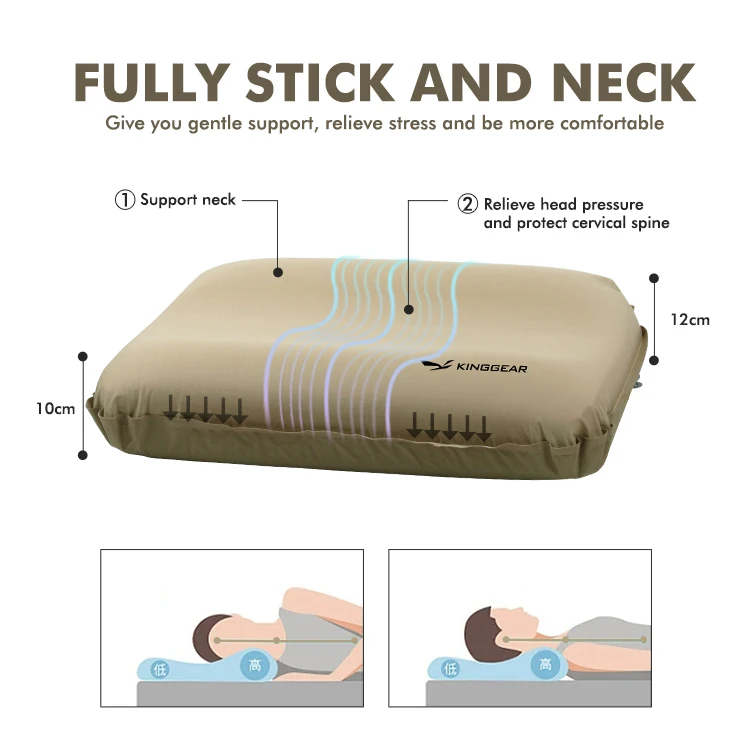 Kinggear Outdoor Camping Travel Pillow With Bag Pinflatable