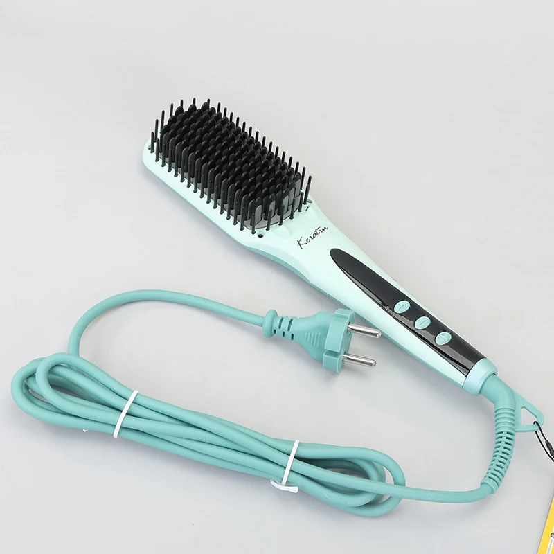 ENZO EN-4101G PTC Fast Heating Detangle Straight Ceramic Brush