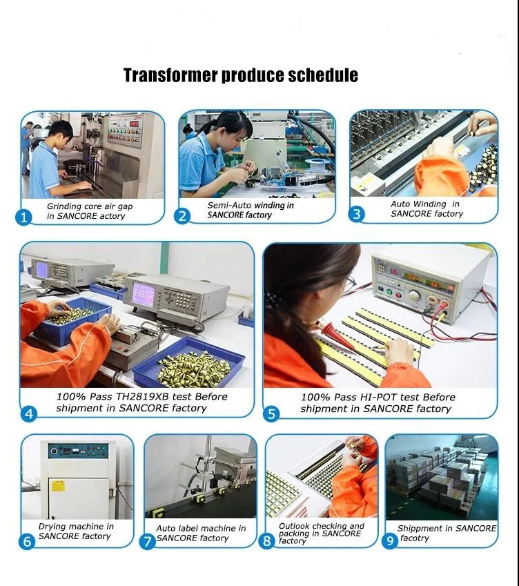 Factory Direct Supply EEL19 Vertical Switch Charger Board Transformer 380V Output 240V for Computer Second-Hand for Transformers