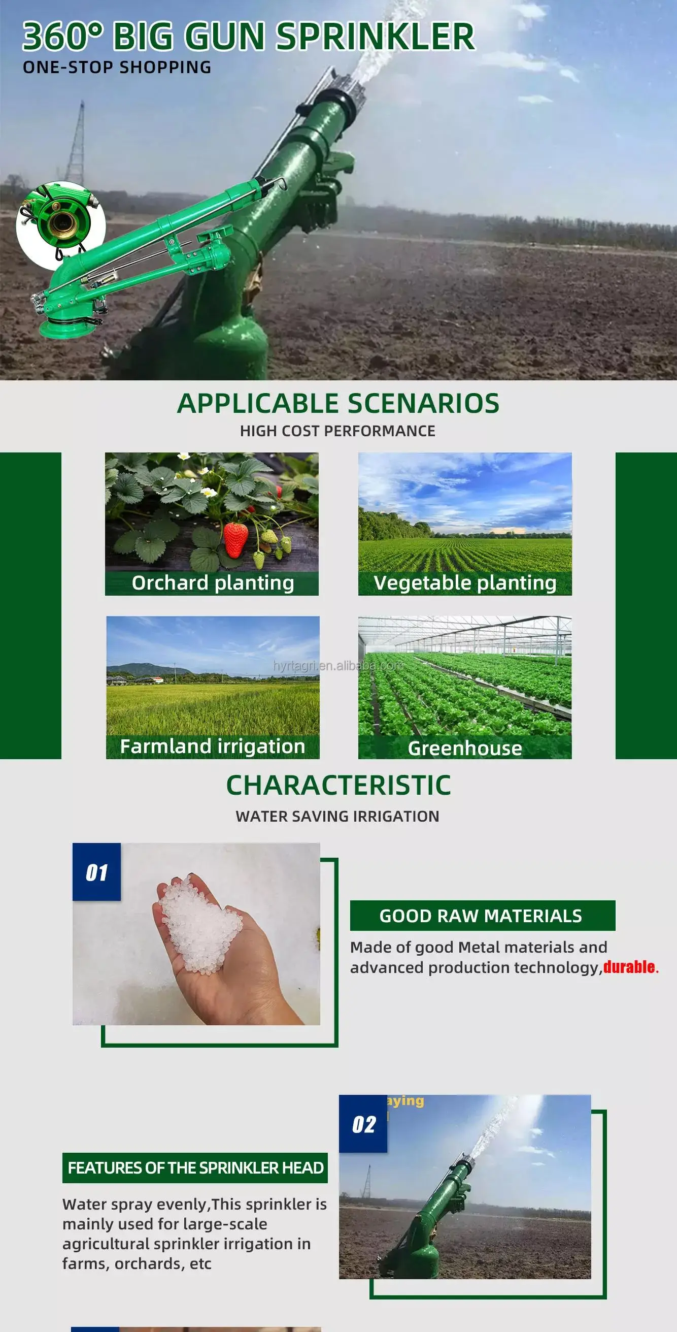 Big Rain Gun Sprinkler Agricultural Irrigation The Factory Wholesale