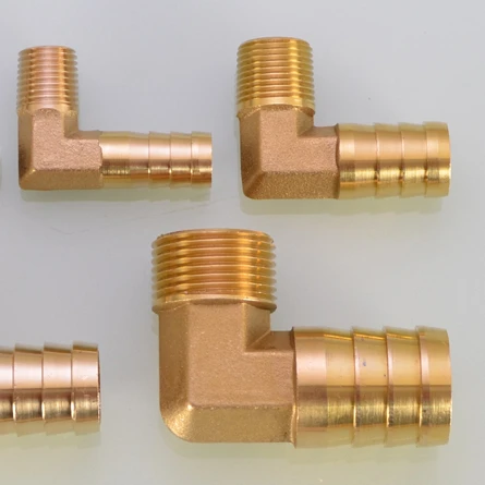 TOBO 1/2 Inch Externa l Threaded Cam Lock Elbow, Greenhead Pneumatic Gas Connector, Copper Fitting for Gas Hose - Hose Nipple