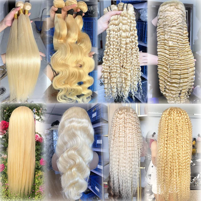 Wholesale Russian Blonde 613 Virgin Hair Bundle,Virgin Cuticle Aligned 613 Raw Hair Vendor,100% 613 Blonde Human Hair Extension