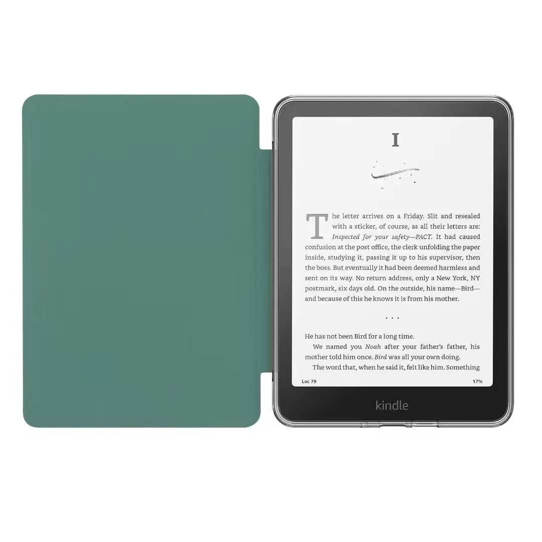 Custom Soft Transparent clear Crytal Acrylic Leather Flip Cover Smart Kindle Sublimation Case for Kindle 6inch 6.8inch 7inch