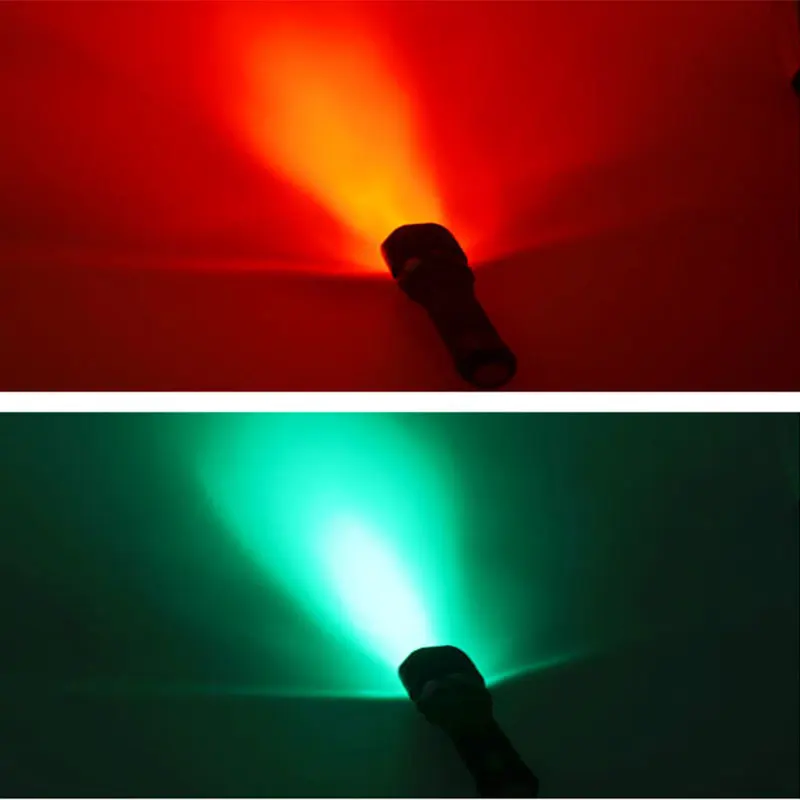 Tricolour Torch for Train White\green\Red signal Light Aluminum Alloy Flash Flashlight
