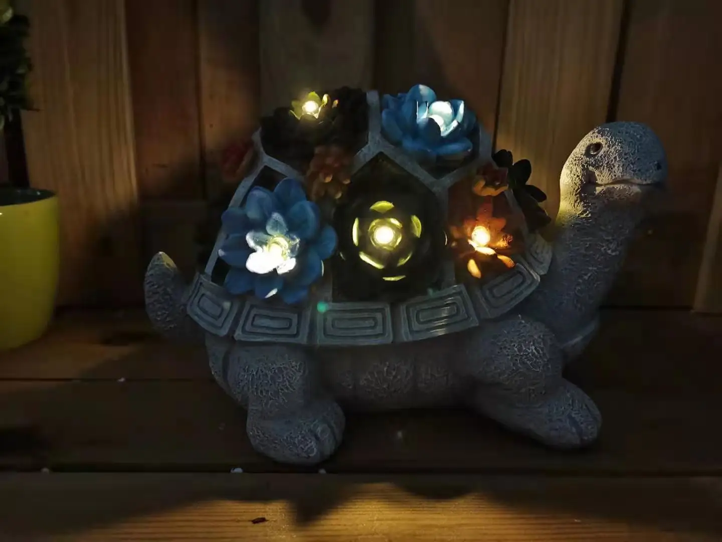 Черепаха садовые статуэтки наружный декор садовое искусство для осени и зимы садовый уличная Солнечная статуя с 7