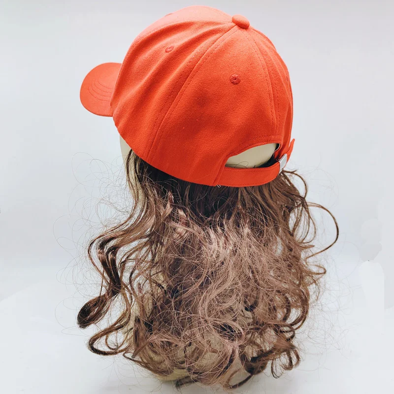 Wholesale Orange Mullet Hat Wig Cap Accessories With Attached Hair Trucker  Cap with Wig From m.