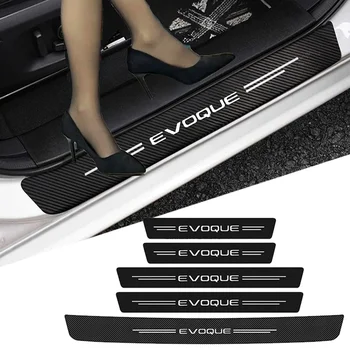 Factory Custom Logo Leather Carbon Pattern Strip Leather Anti-scratch Car Door Sill Guard Protector Car Protector Sticker