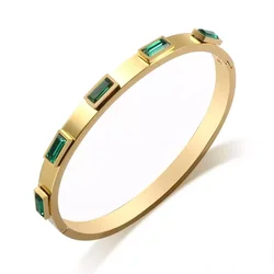 18k gold stainless steel bangle charms