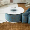 4cm light blue star denim fabric