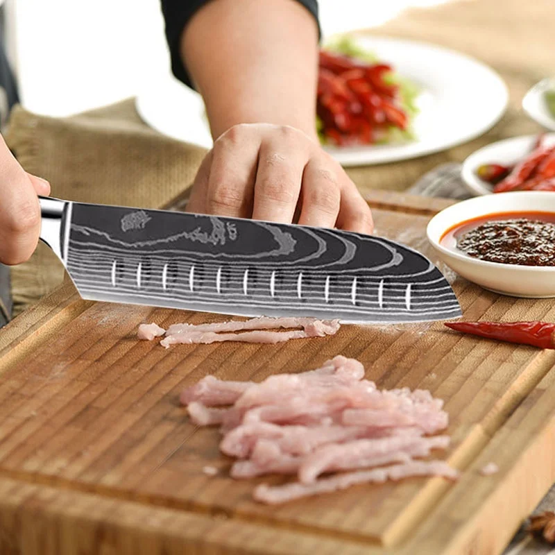 
Хит продаж, профессиональные японские ножи для суши, сашими, швейцарский кухонный набор ножей из дамасской стали 