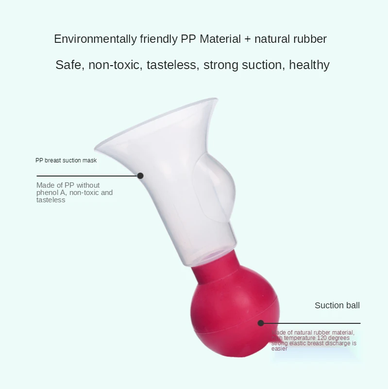 Suction Manual Silicone Rubber Balls of Manually Feeding Breast Pump with Lid