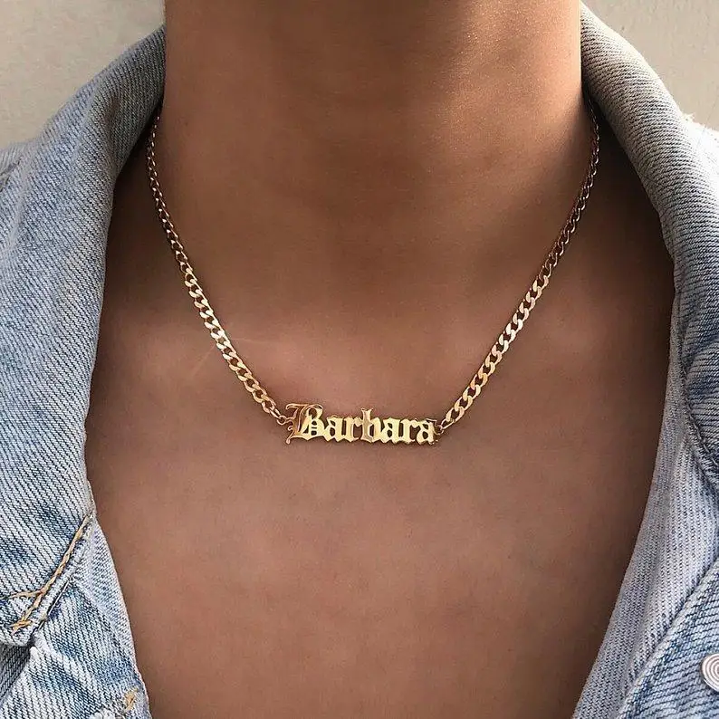 Herringbone Arabic 18k Gold Plated Jewelry Stainless Steel Nameplate Character Custom Personalized Arabic Name Name Necklace Buy Arabic Name Necklace Gold Name Necklace Personalised Necklaces Product On Alibaba Com