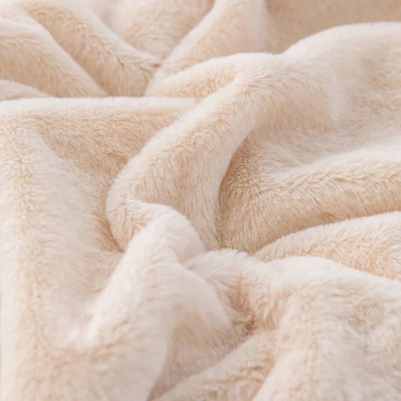 Hot Sale  Soft Fashion Warm Bubbly rabbit hair  Throw Blankets for Winter details