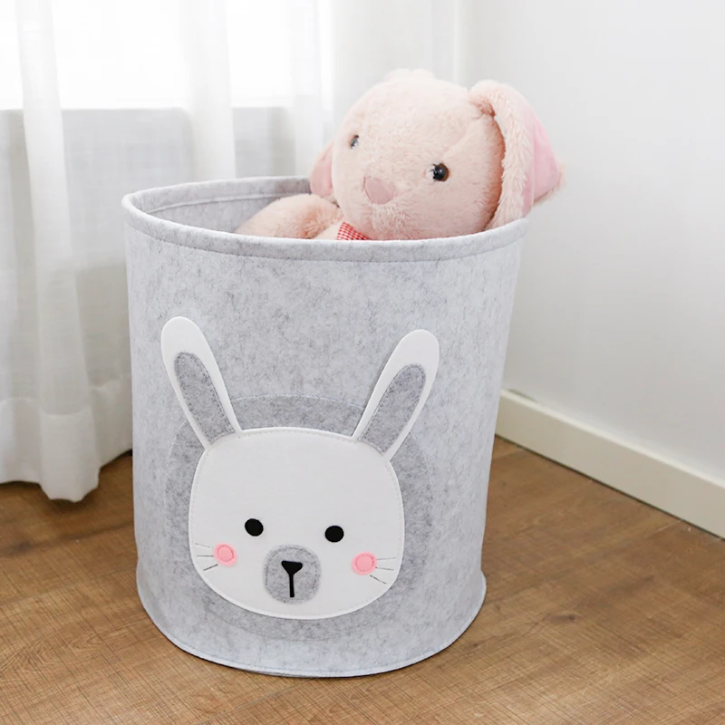 Colorful Felt Laundry Hampers Baby Toy Storage Basket