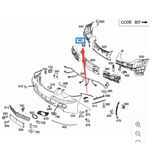 メルセデスベンツEクラスW211E260右フロントバンパースプリンクラー