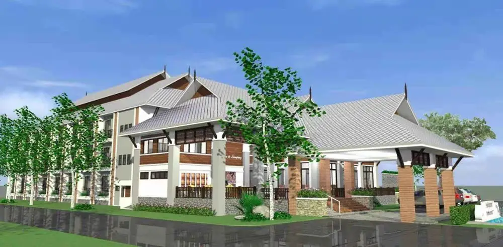 3 Stories  Light Steel Structure Building Prefabricated Steel Frame Villa in Thailand Steel Structure Builder