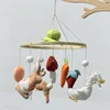 Wooden circle rabbit bed bell-mushroom-long version