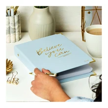 Custom Elegant Fabric Cover Journal Personalizado Agenda Motivational Quote Believe You Can Diario Planificateur Daily Planner