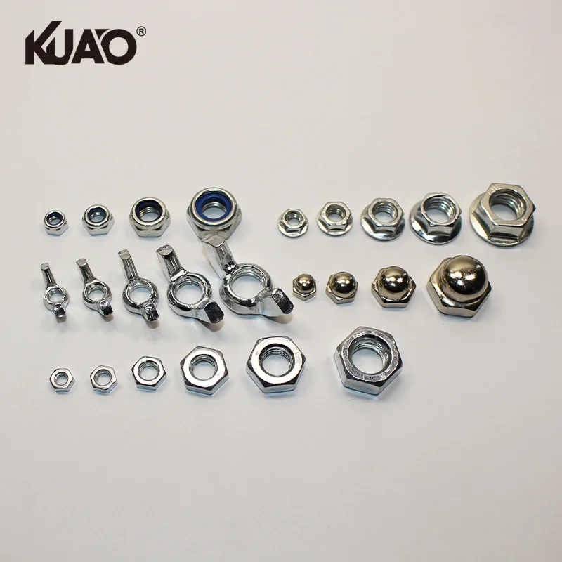 OEM ODM Metric Cap Nylock Hex Nut DIY Machinery Carbon Steel Zinc PlatedWing Nut Flange Nuts DIY Machinery manufacture