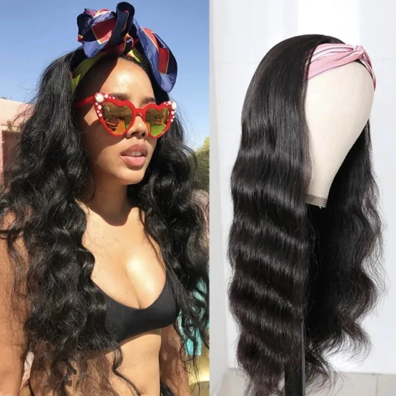 Wholesale Headband Wig For Black Women,Remy Human Hair Headband Wig,Raw Virgin Curly Headband Wig