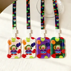 Happy Clown Pattern Card Sleeve Lanyard Kit for Corporate Bulk Supply