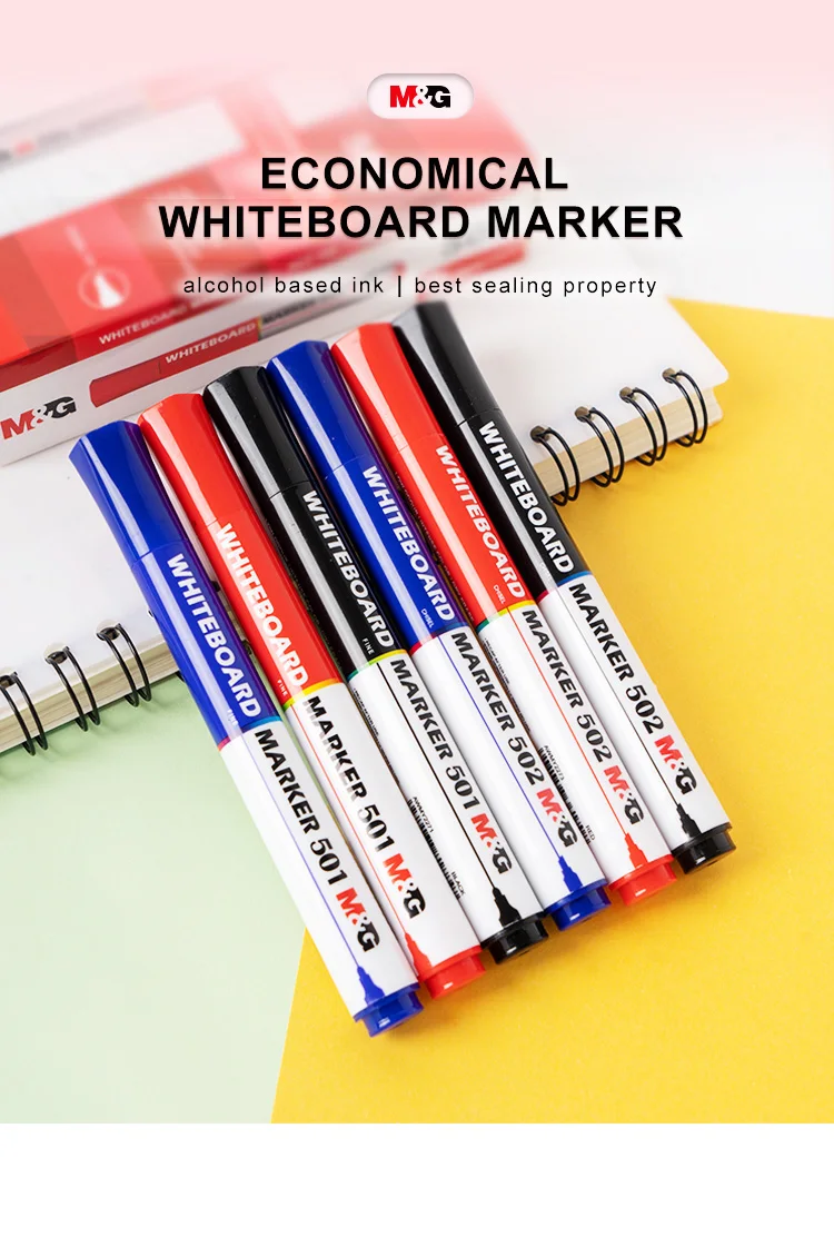 M & G Economical Whiteboard Marker Pen Black Blue Red Office Stationery Supplies Whiteboard