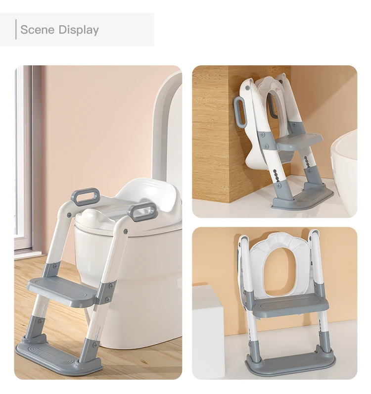 Adjustable Folding Kids Children Potty Training Toilet Seat Reducer