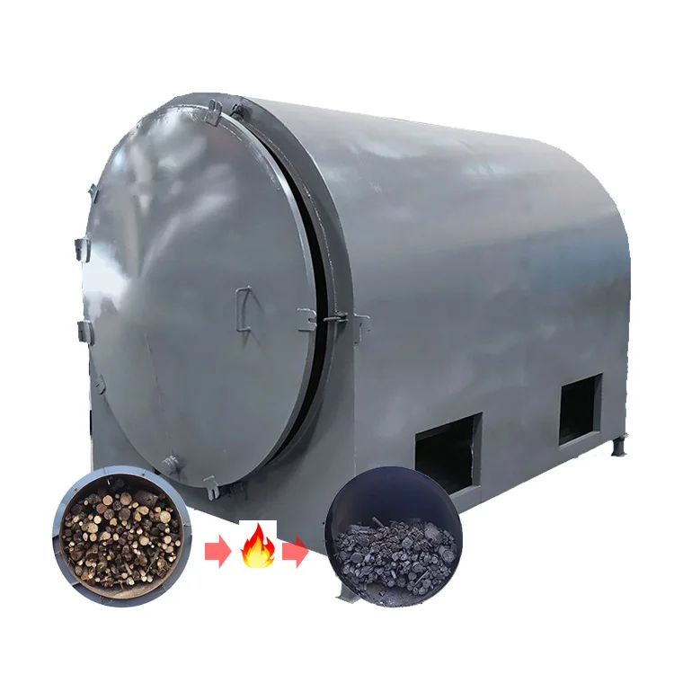 Machine To Make Carbon Charcoal Retort Kiln Bbq Carbonization Furnaces
