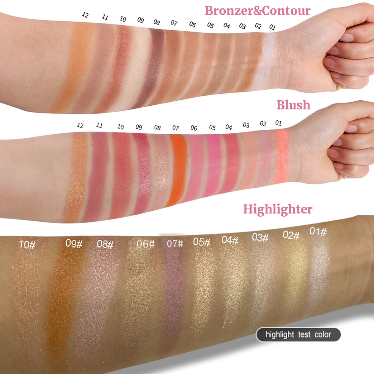 Макияж румяна Контур хайлайтер прессованная пудра Контур Палитра частная этикетка контур