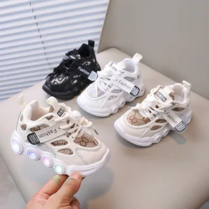 Led Light Kids Shoes Boys Summer Breathable Mesh Kids Sneakers Shoes Light up Shoes Kids' Sneakers