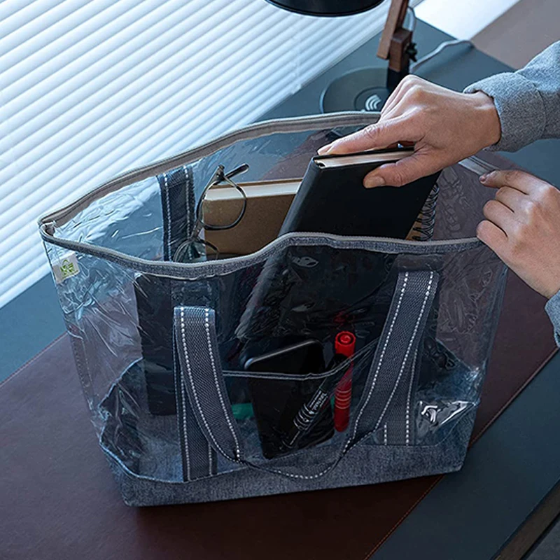 Prozirna ženska torbica od PVC-a za nošenje, vodootporna, prozirna, s rajsferšlom, ženska torbica od PVC-a