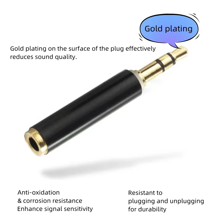 Позолоченные 3,5 мм TRS мужчин и женщин TRRS 3,5 мм 3-полюсный Мужской до 3,5 мм 4-полюсный Автоматический Женский аудио стерео переходник разъема для телефона